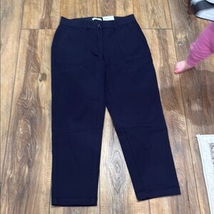 Croft and barrow ankle mid rise navy pants